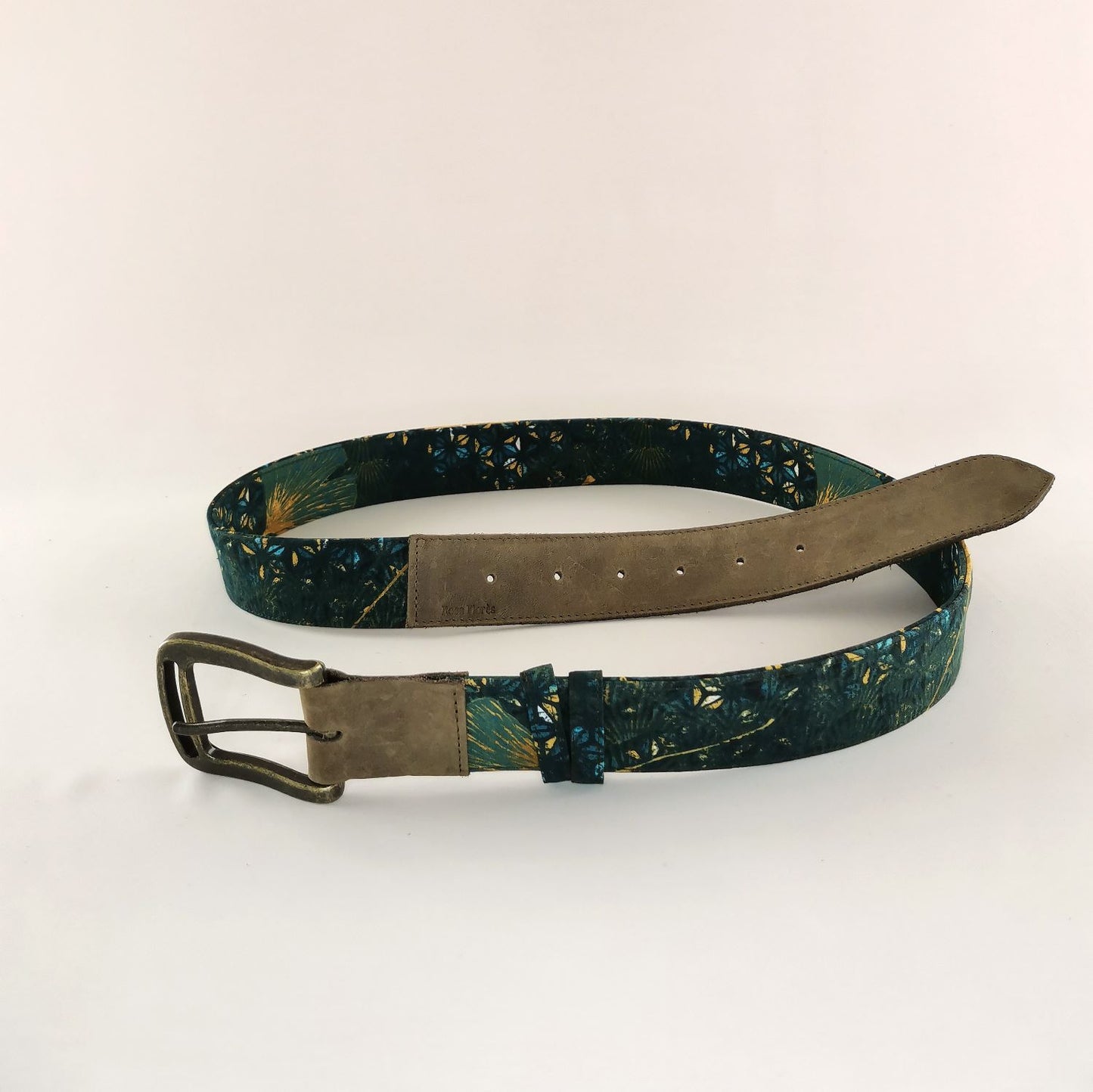 Ceinture en cuir et tissu