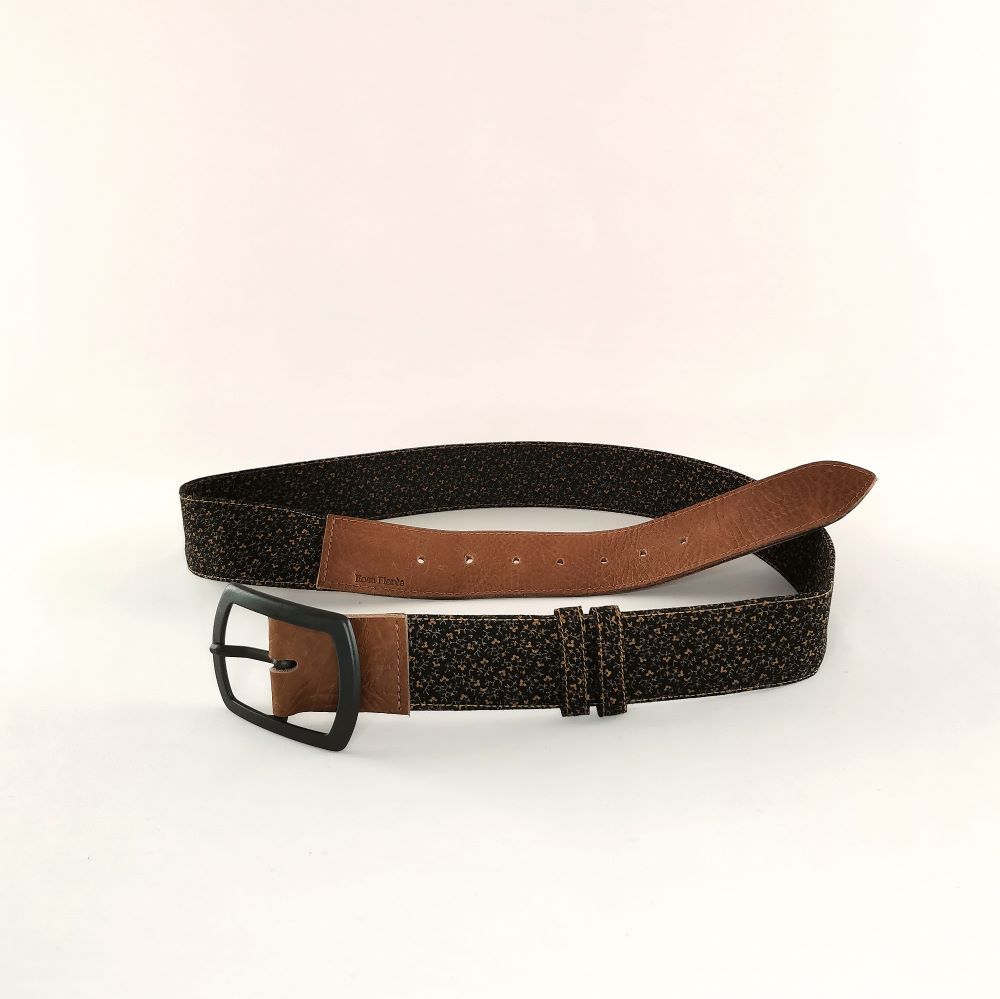 Ceinture en cuir et tissu