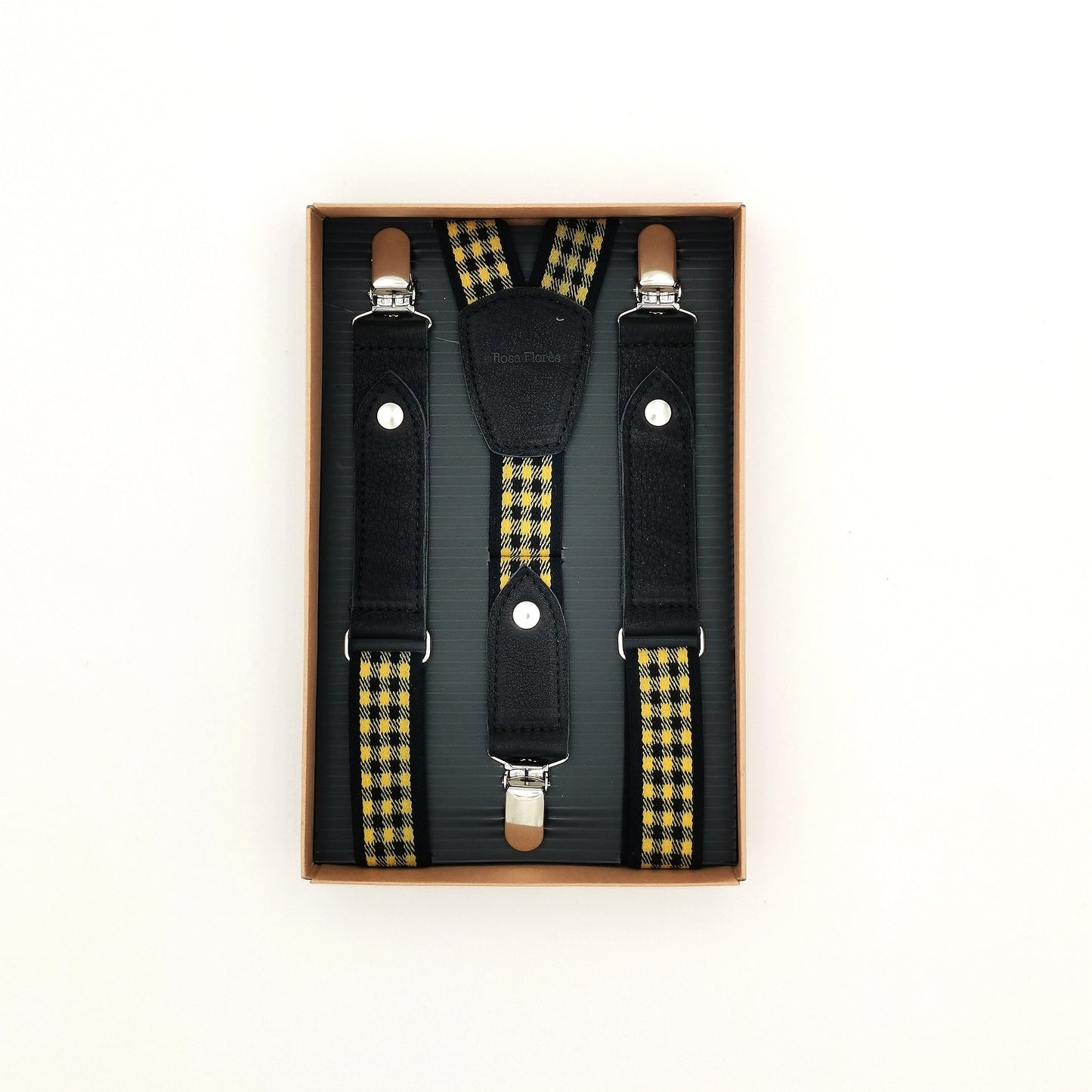 Bretelles en cuir et élastique