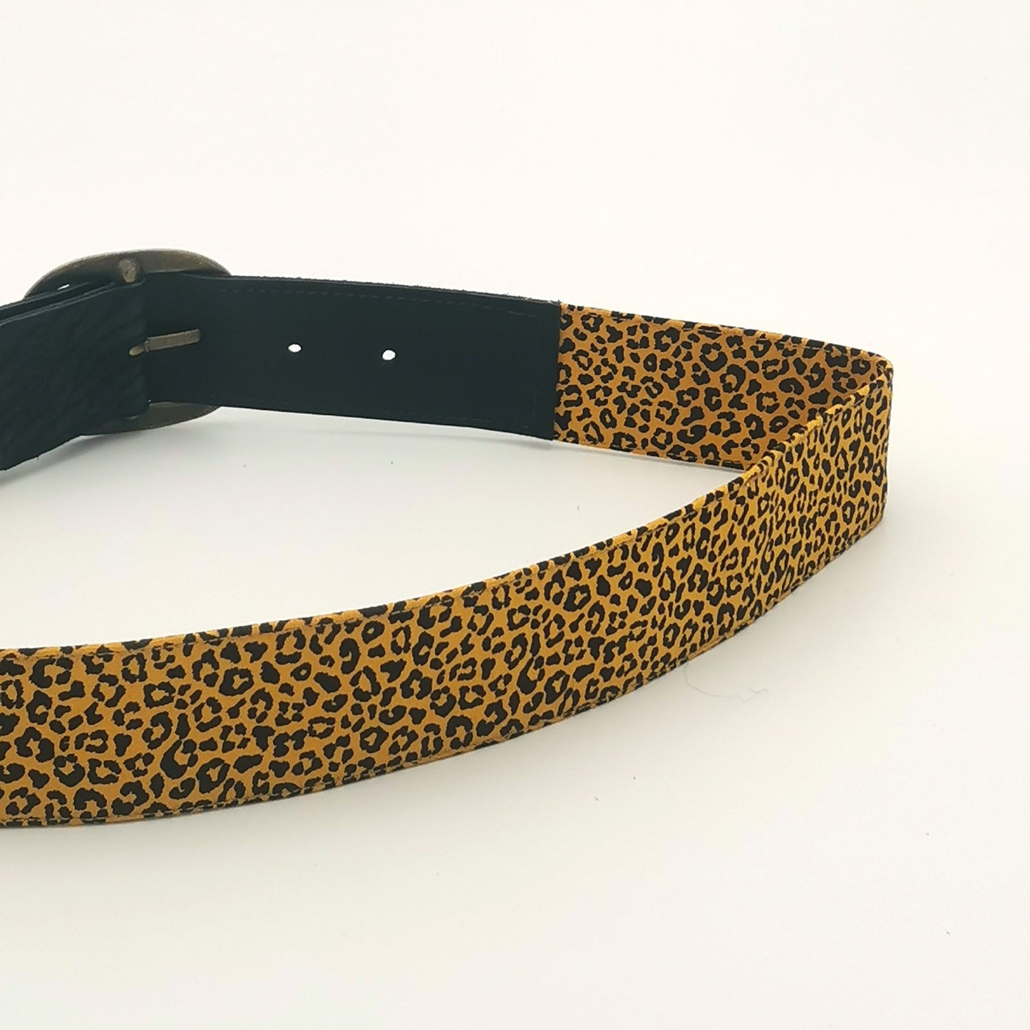 Ceinture en cuir et tissu