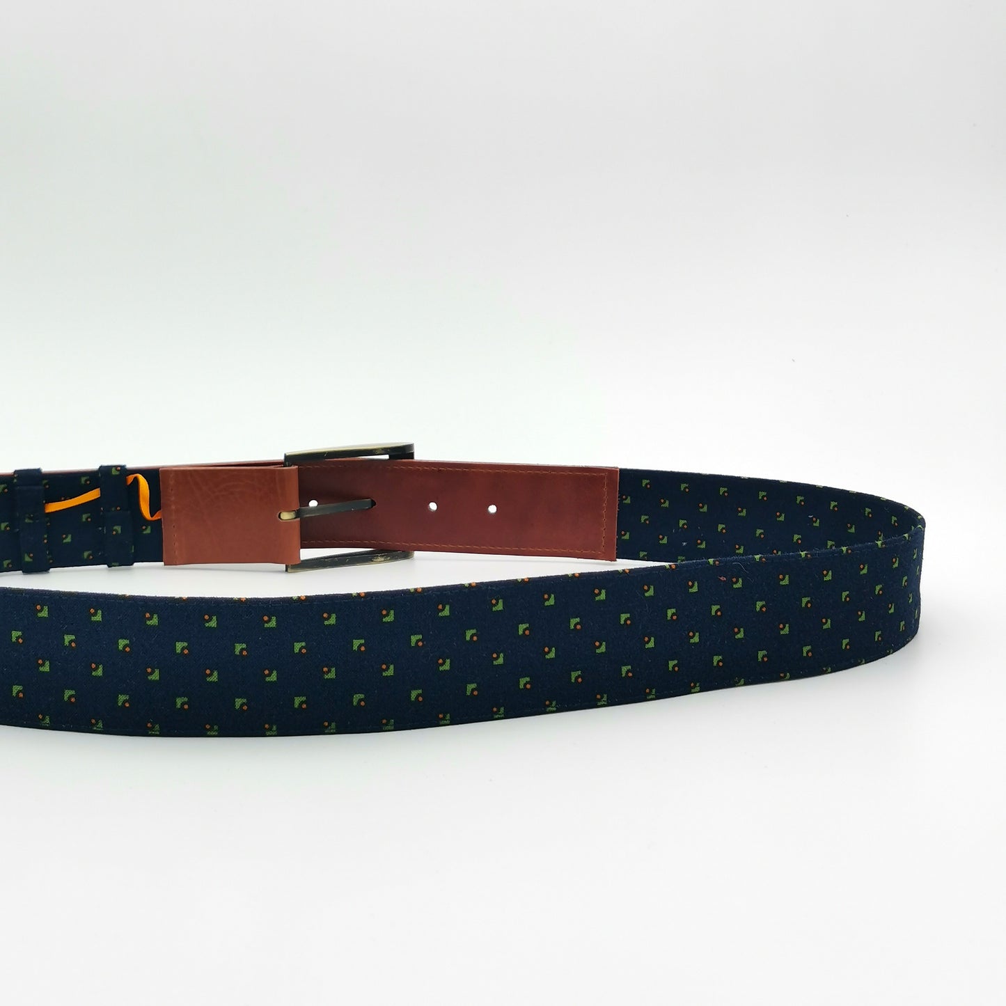 Ceinture en cuir et tissu