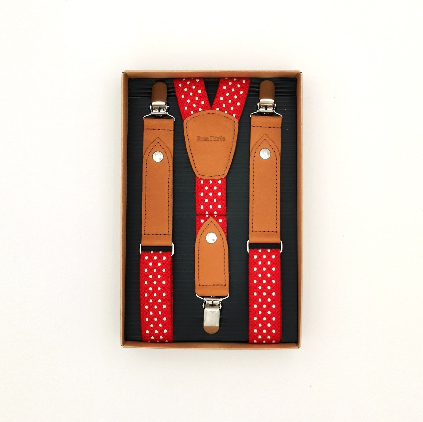 Bretelles en cuir et élastique