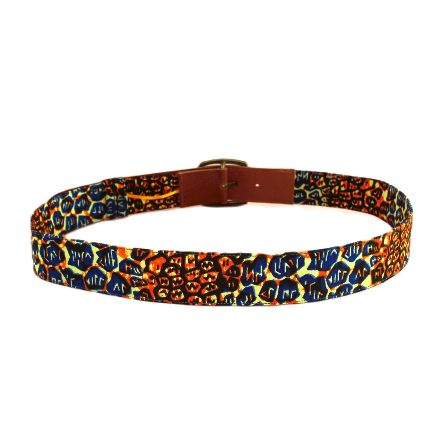 Ceinture en cuir et tissu
