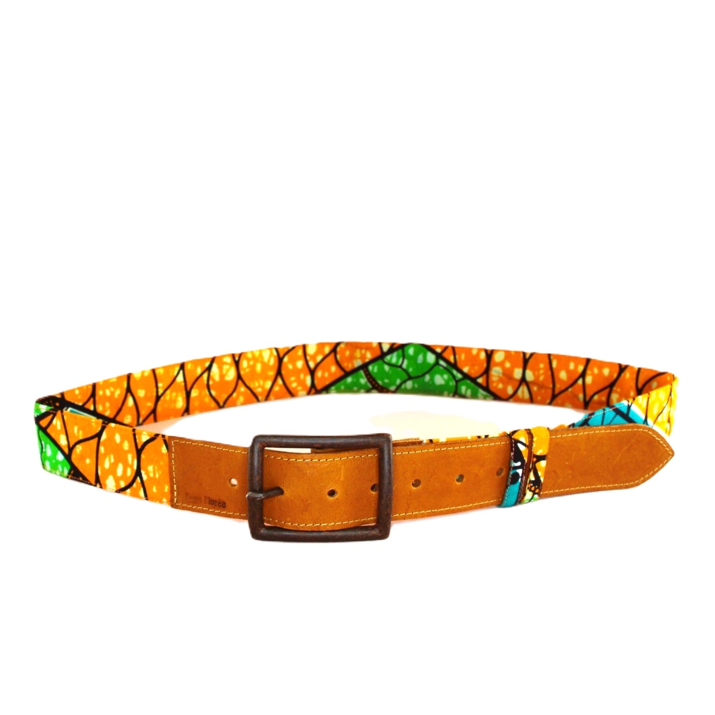 Ceinture en cuir et tissu