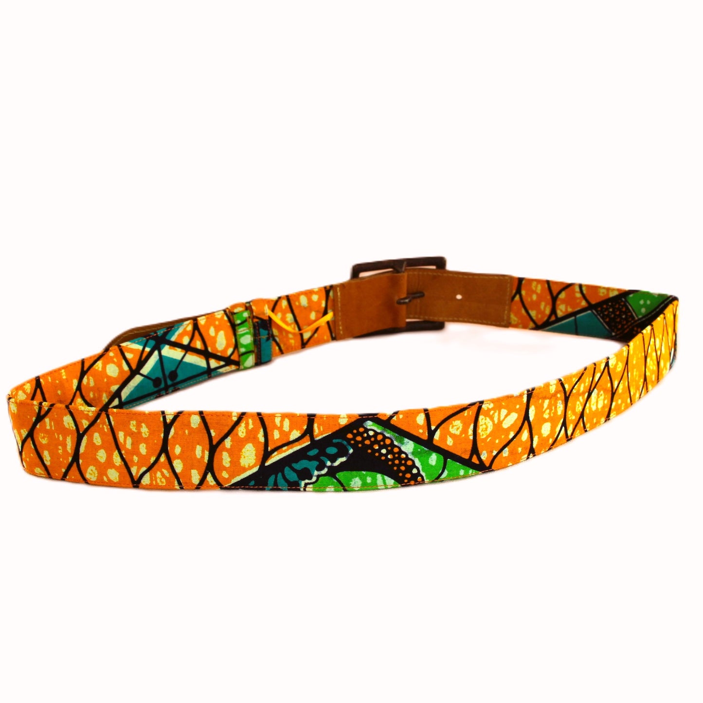 Ceinture en cuir et tissu