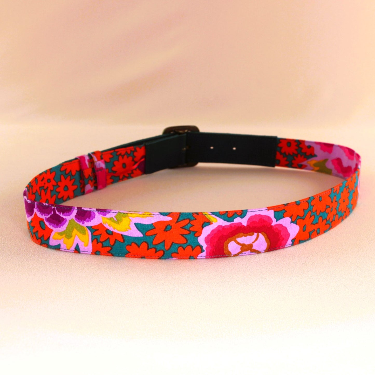 Ceinture en cuir et tissu