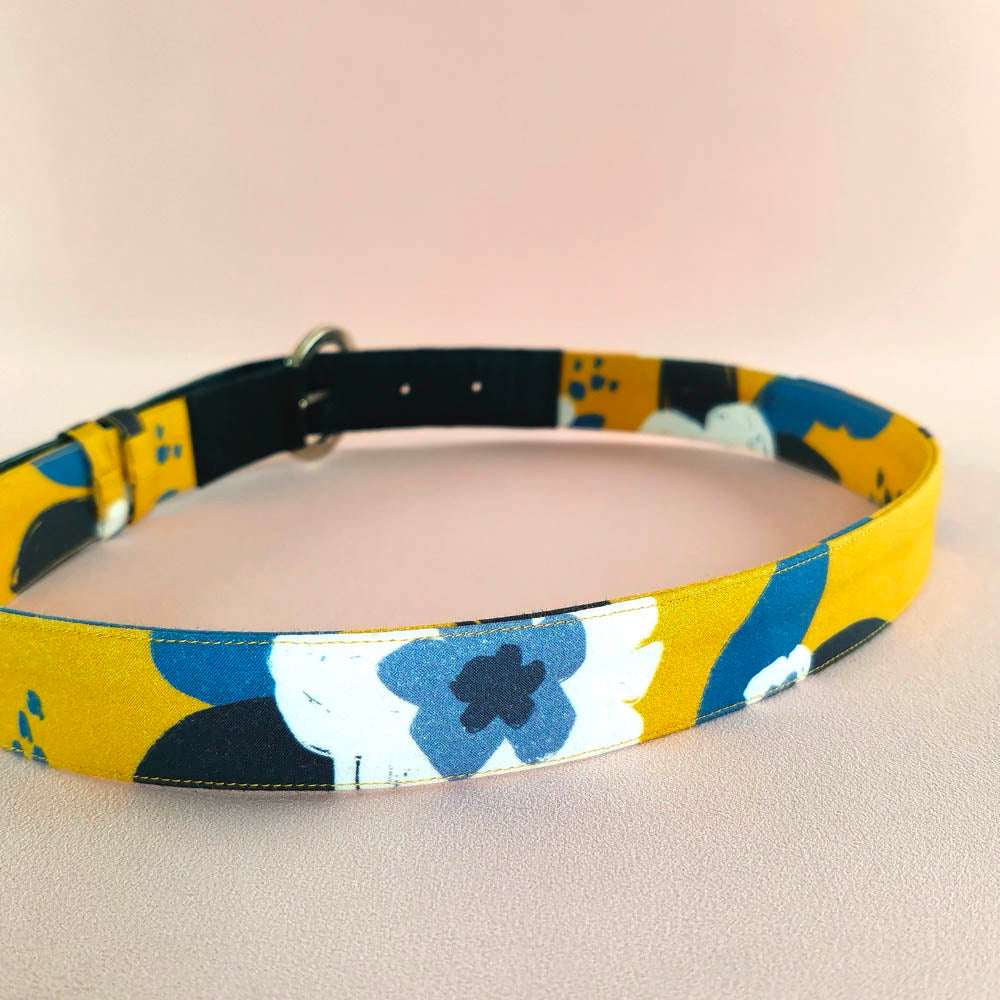 Ceinture en cuir et tissu