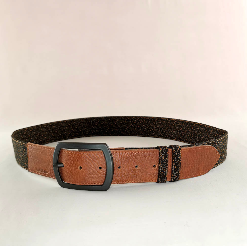 Ceinture en cuir et tissu