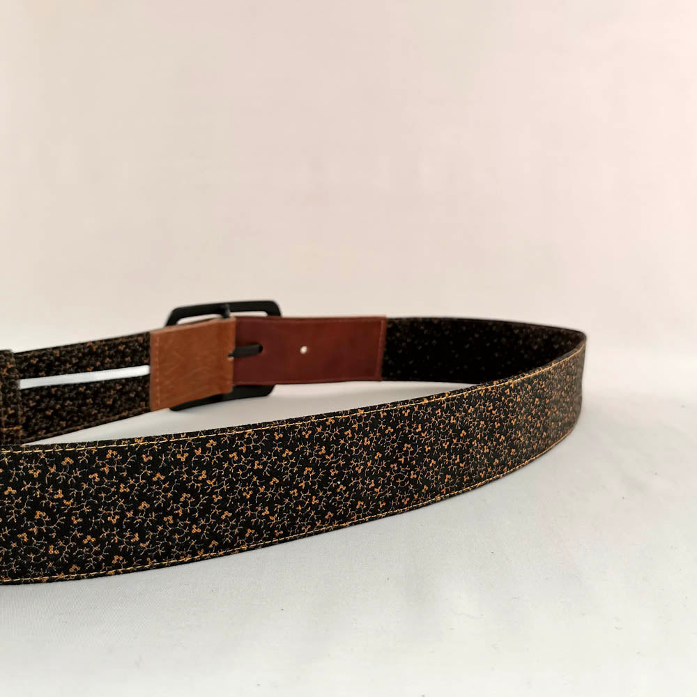 Ceinture en cuir et tissu