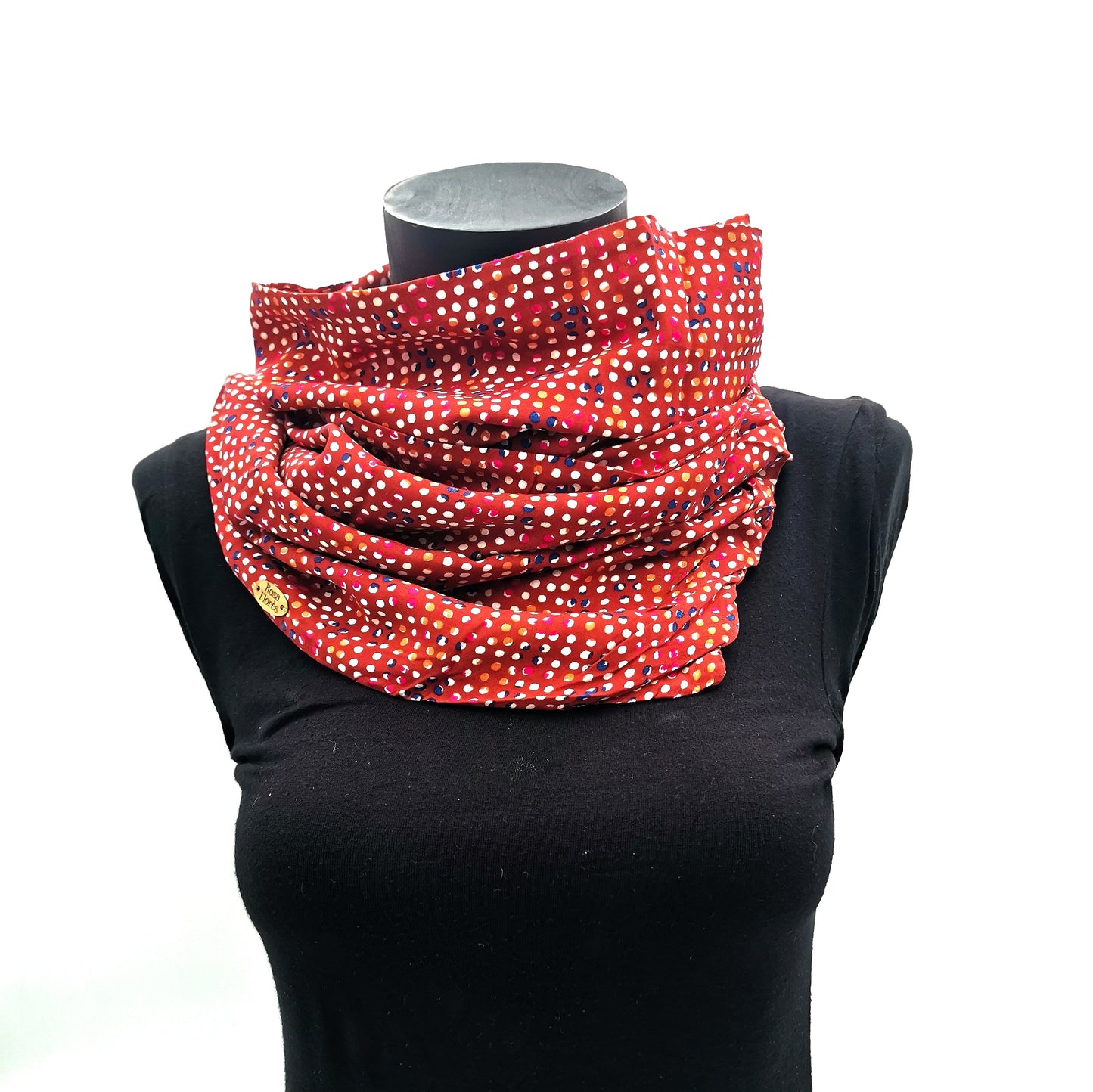 Foulard à pression en viscose