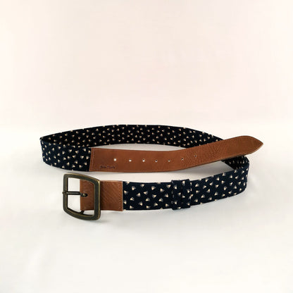 Ceinture en cuir et tissu