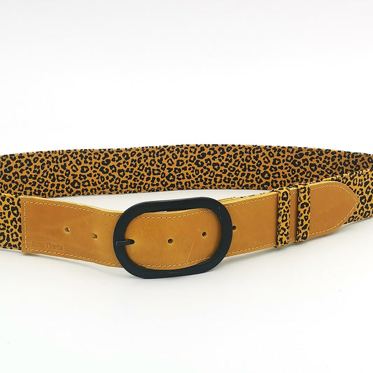 Ceinture en cuir et tissu