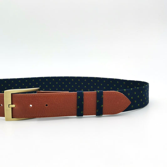 Ceinture en cuir et tissu