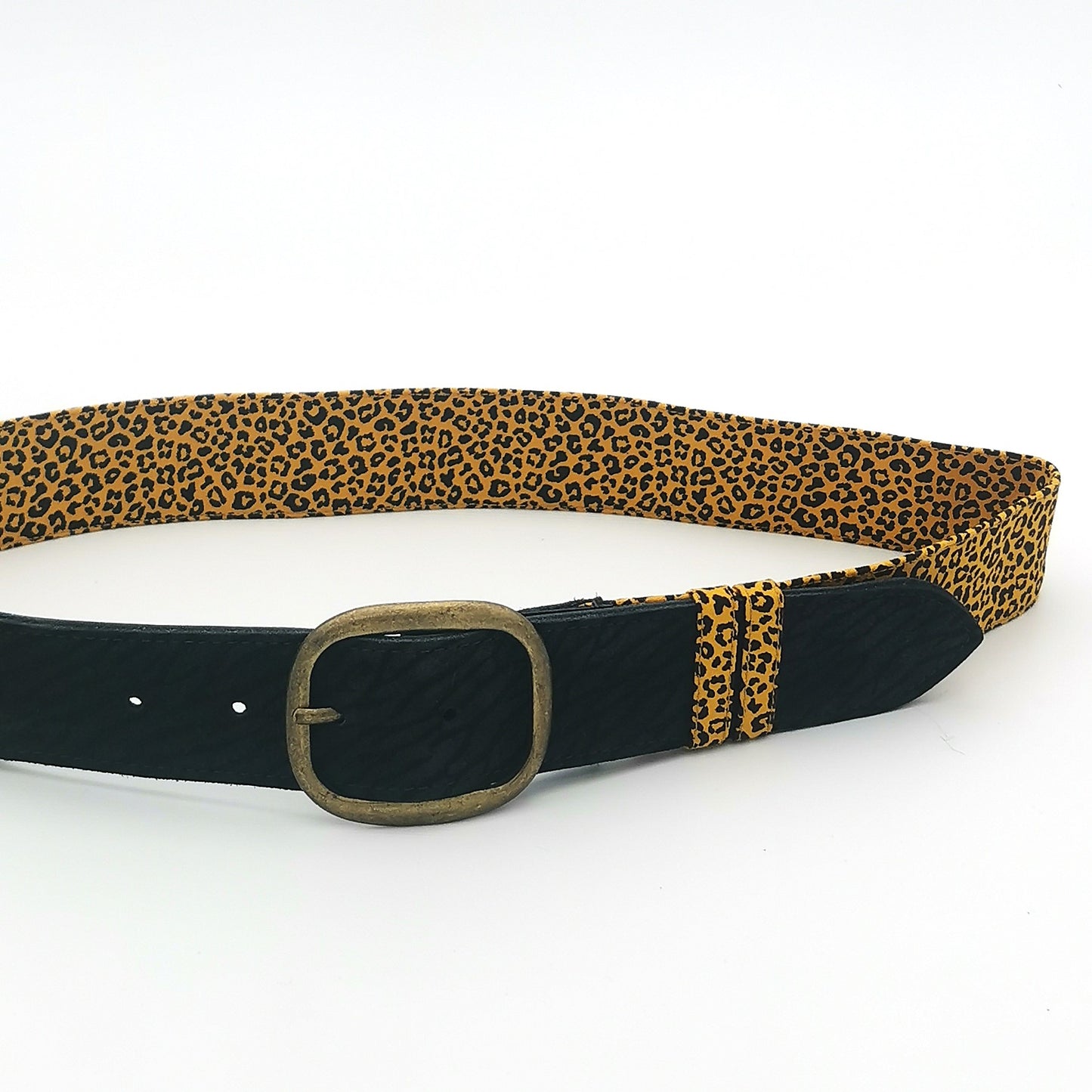 Ceinture en cuir et tissu