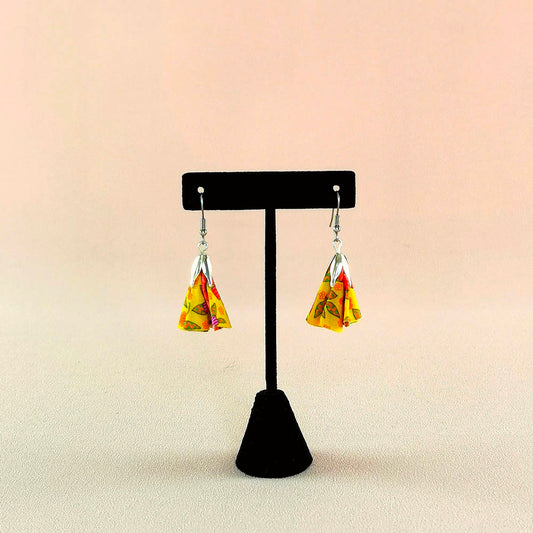 Boucles d’oreilles pompon en tissu