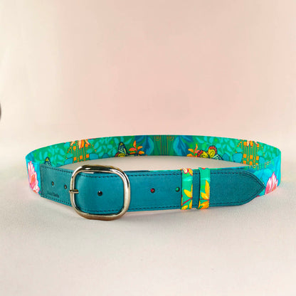 Ceinture en cuir et tissu