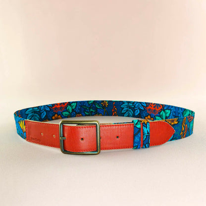Ceinture en cuir et tissu