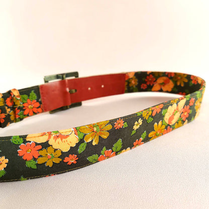 Ceinture en cuir et tissu