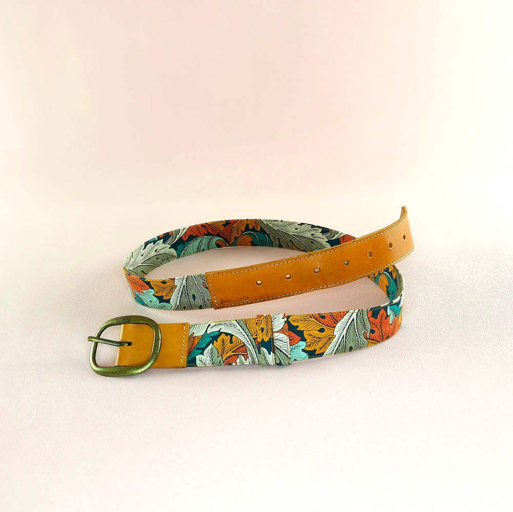 Ceinture en cuir et tissu
