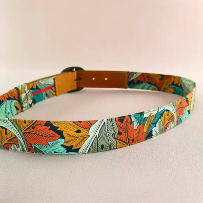 Ceinture en cuir et tissu