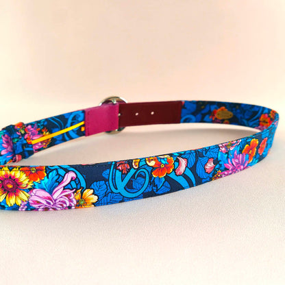 Ceinture en cuir et tissu