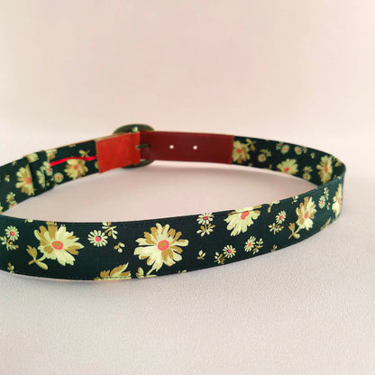 Ceinture en cuir et tissu