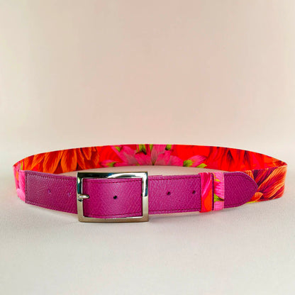 Ceinture en cuir et tissu