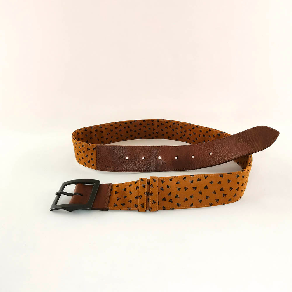 Ceinture en cuir et tissu