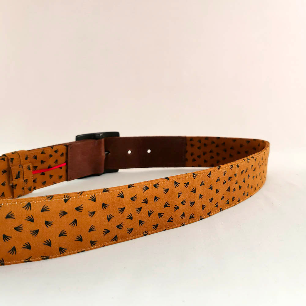 Ceinture en cuir et tissu