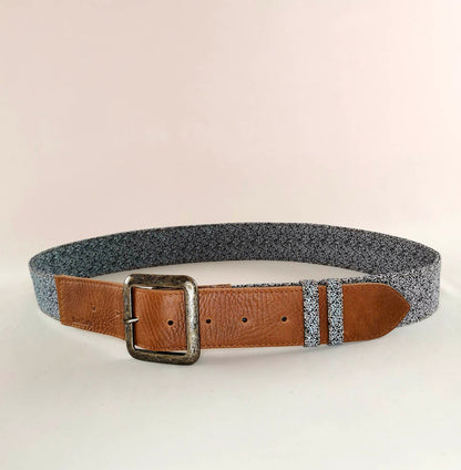 Ceinture en cuir et tissu