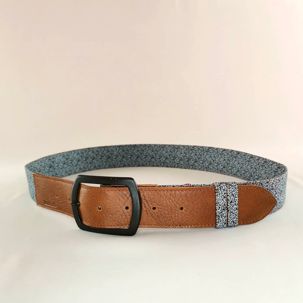 Ceinture en cuir et tissu