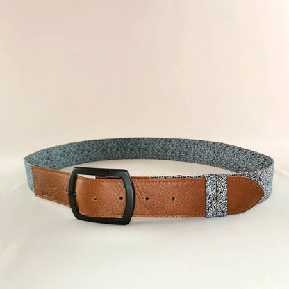 Ceinture en cuir et tissu