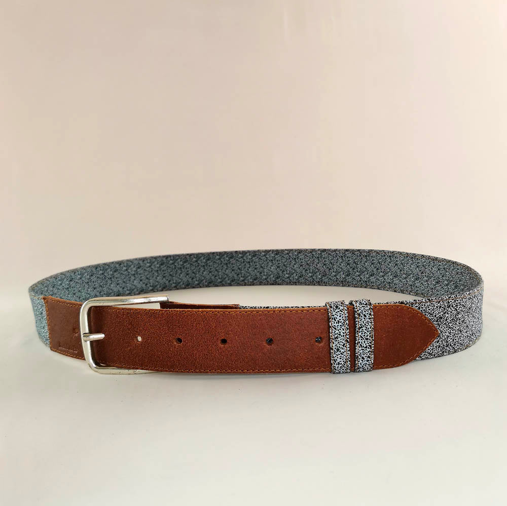 Ceinture en cuir et tissu