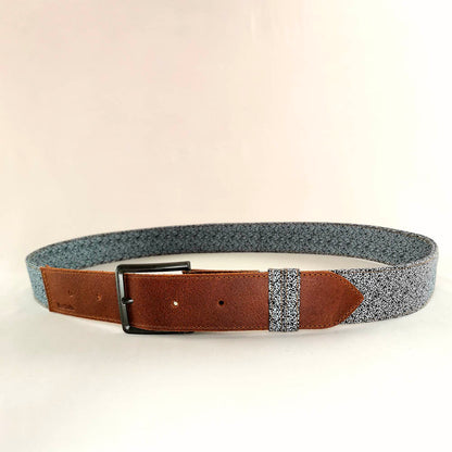 Ceinture en cuir et tissu