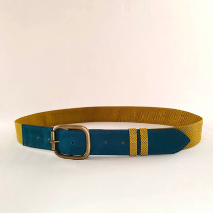 Ceinture en cuir et tissu