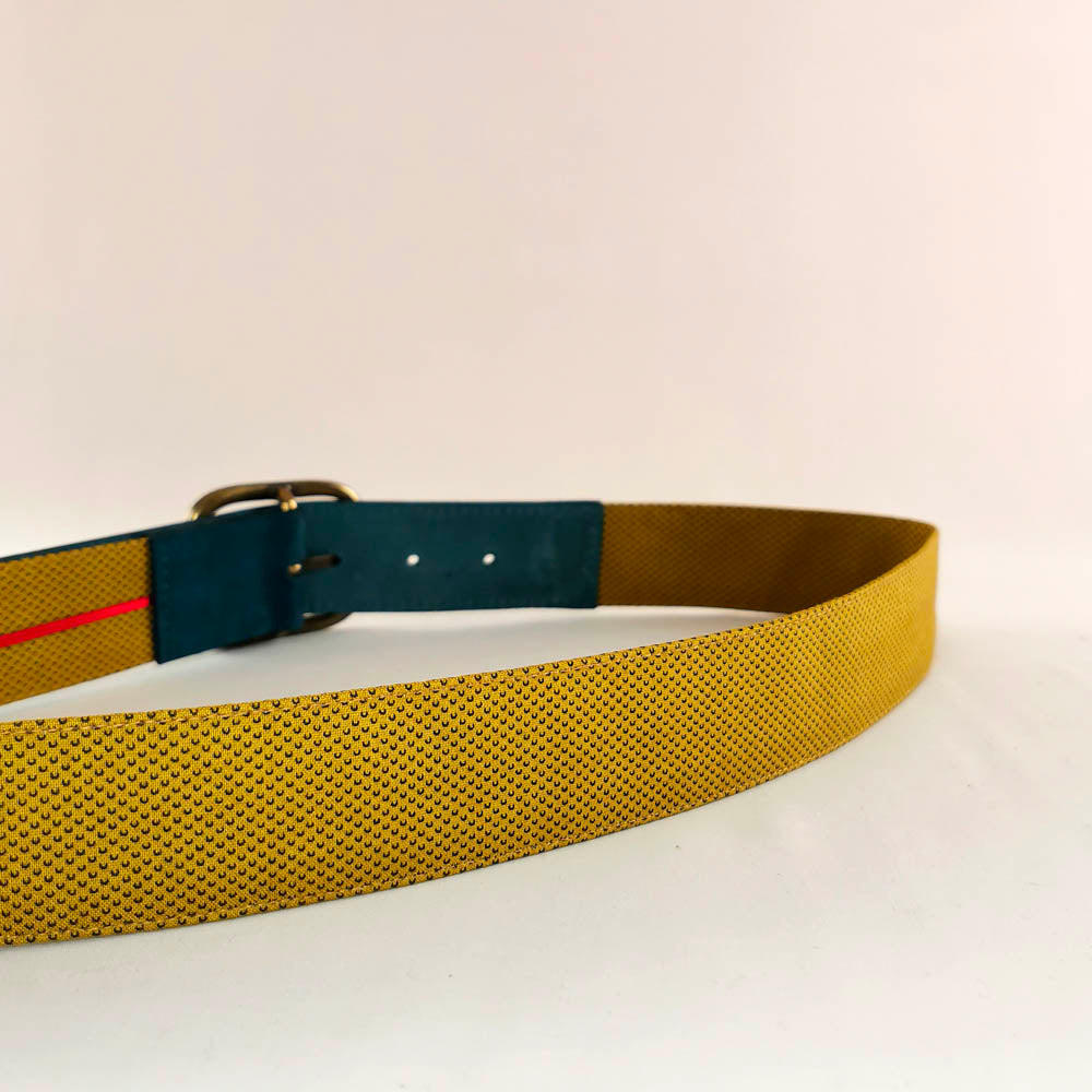 Ceinture en cuir et tissu