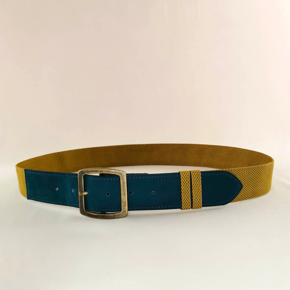 Ceinture en cuir et tissu