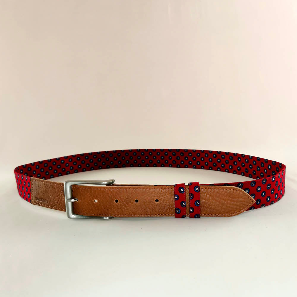 Ceinture en cuir et tissu