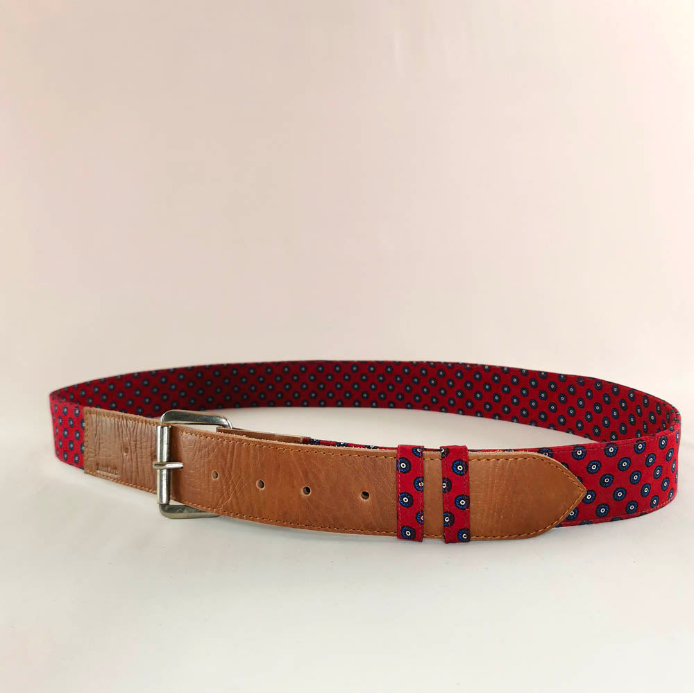 Ceinture en cuir et tissu