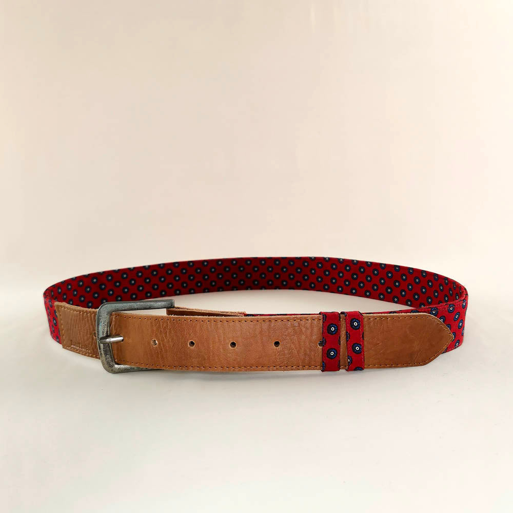 Ceinture en cuir et tissu