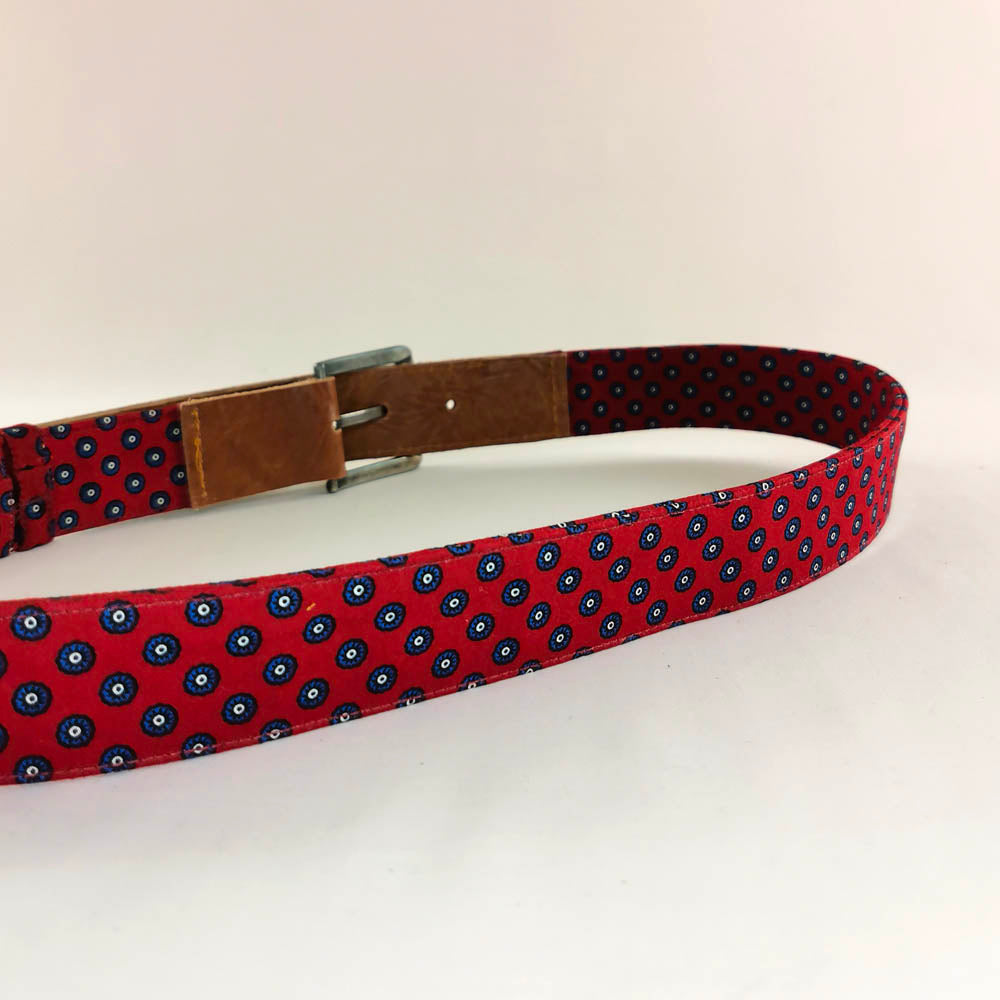 Ceinture en cuir et tissu