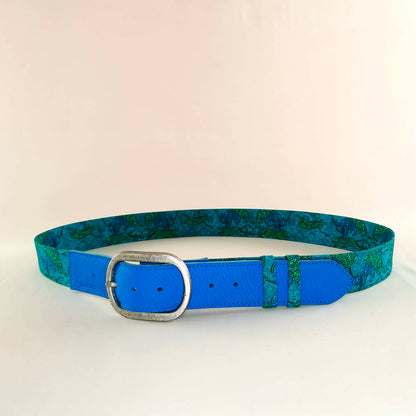 Ceinture en cuir et tissu