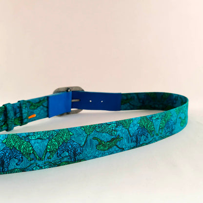 Ceinture en cuir et tissu