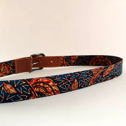Ceinture en cuir et tissu