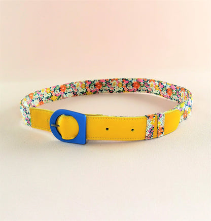 Ceinture en cuir et tissu