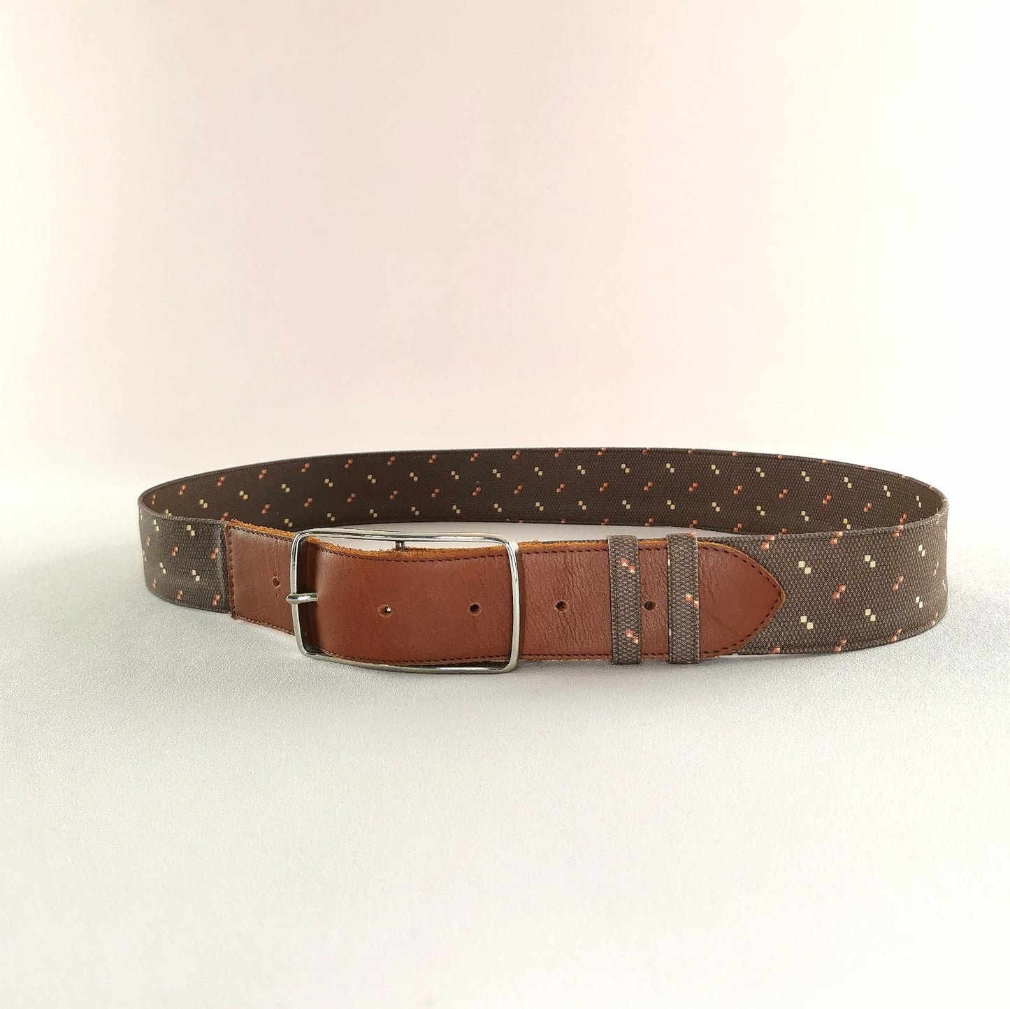 Ceinture en cuir et tissu