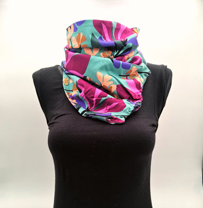Foulard à pression en viscose