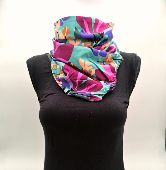Foulard à pression en viscose